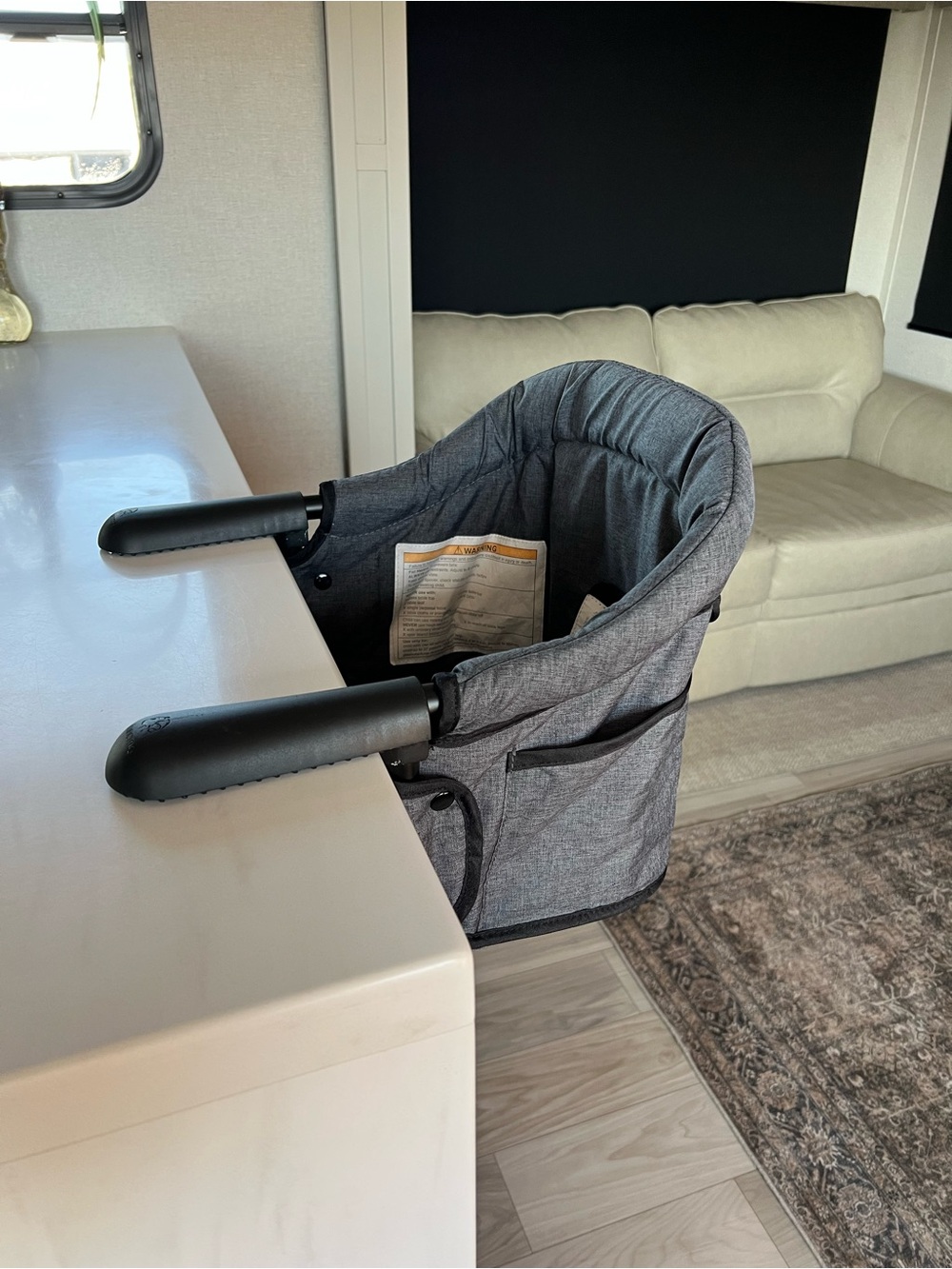 Portable Clip-On Kids Booster Seat - Gray